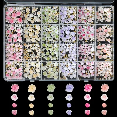 Obrázek produktu pro Sada 500 kusů 3D ozdob na nehty pro nail art