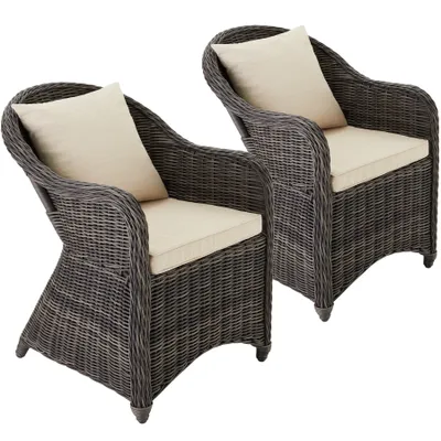 Produktbild von tectake® 2er Set Aluminium Rattansessel wetterfest und UV-beständig kein Aufbau