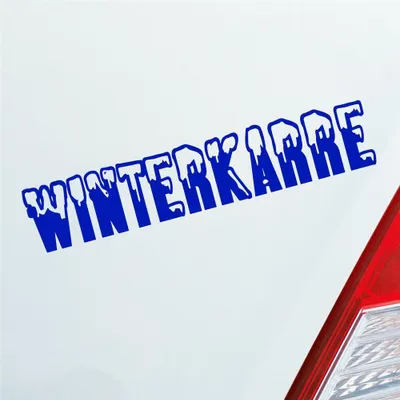Produktbild von Auto Aufkleber Winterkarre Tuning 15x3 cm Dunkelblau Sticker Heckscheibenaufkleber