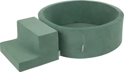 Produktbild von KiddyMoon Velvet Spielplatz Aus Schaumstoff Mit 200 Bälle 7cm Hindernisläufen Rund Bällebad Mit Stüfchen Element Für Babys Und Kinder