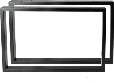 Obrázek produktu pro Montixx® 2x (1 pár) čtvercové nohy ke konferenčnímu stolku & stolové podnože, lavicové nohy, rám pod stůl B 60 cm x V 40 cm, černé, železo, práškově