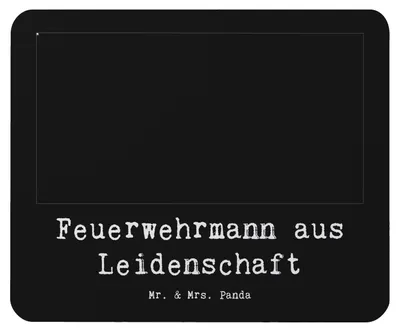 Produktbild von Mr. & Mrs. Panda Mousepad Feuerwehrmann Leidenschaft - Schwarz - Geschenk, Lustig, pc, Mouse Pad, Mauspad, Freiwillige Feuerwehr, Ausbildung, mousematte, computer