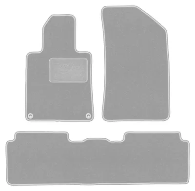 Image de Tapis de sol en moquette pour Peugeot 508 I 2010-2018 (berline/break/SW) – jeu de 4 pièces, gris, sur mesure – Wielganizator OSLO