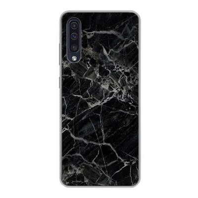 Produktbild von MuchoWow® Handyhülle Schutzhülle Hülle für Samsung Galaxy A30s Marmor - Schwarz - Weiß Silikon Softcase Handy Hülle - Karteninhaber