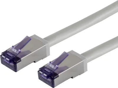 Image de Câble de raccordement de 5 mètres, noir, Cat6A, flexible, S/FTP