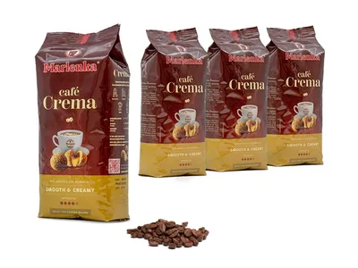 Produktbild von MARLENKA® 3+1 Café Crema (4 x 500g) - Espresso Bohnen, schokoladiges & nussiges Aroma, Geröstete Kaffeebohnen