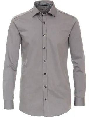 Produktbild von Venti - Body Fit - Herren Langarm Hemd (123955600), Größe:37, Farbe:Silber (700)