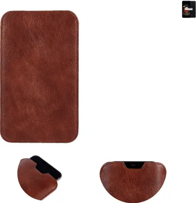 Produktbild von K-S-Trade Schutzhülle Handyhülle kompatibel mit LG Electronics K8 (2018) Handytasche Kunstleder Sleeve in braun