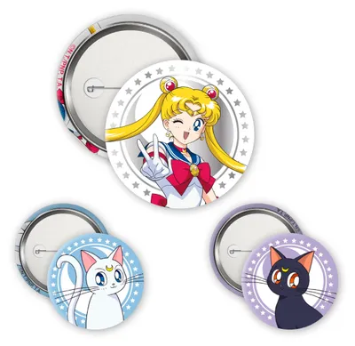 Produktbild von SAILOR MOON - Badge Pack - Sailor Moon, Luna & Artemis