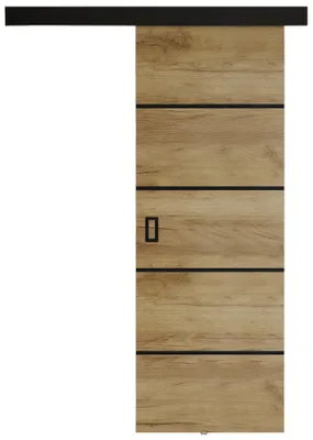 Produktbild von KIER FURNITURE Schiebetür Komplettset WERDI PLUS Sliding Door, Raumteiler Schiebetür Eiche Craft 76x205x1,6 cm