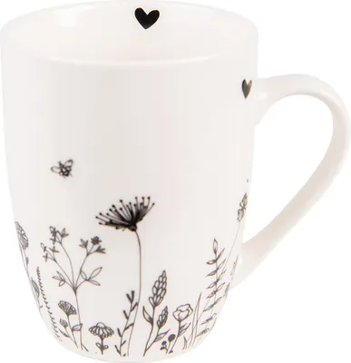 Immagine prodotto di Tazza Clayre & Eef 300 ml Beige Nero Porcellana Fiori