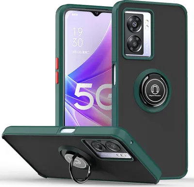 Produktbild von OPPO A57 5G Hülle, Ring Halter Ständer Matte Transluzent TPU Rahmen Stoßfest Schutzhülle für OPPO A57 5G
