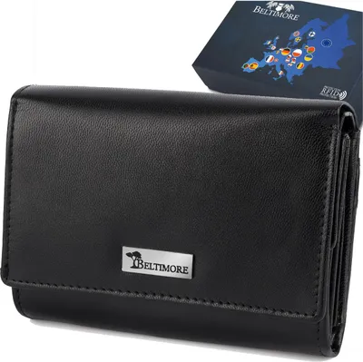 Produktbild von Beltimore Damengeldbörse RFID Leder Schwarz