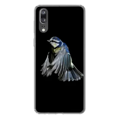 Produktbild von MuchoWow® Handyhülle Schutzhülle Hülle für Huawei P20 Vögel - Federn - Schwarz Silikon Softcase Handy Hülle - Hardcover