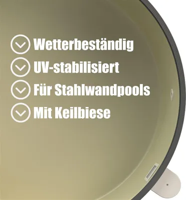 Produktbild von Innenhülle mit Keilbiese, Sandfarben, 0,8 mm, für runde Pools Ø 3,50 x 1,35 m