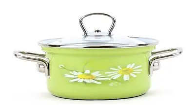 Zdjęcie produktu dla BELIS Rondel emaliowany ze szkłem. dAISY 24 cm/4,5l