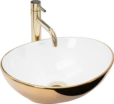 Produktbild von Umywalka nablatowa Rea Sofia Gold / White