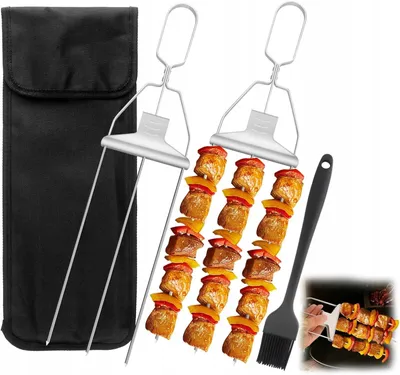 Produktbild von Edelstahl Grillspieße - Ideal für Kebab, Fleisch & Gemüse