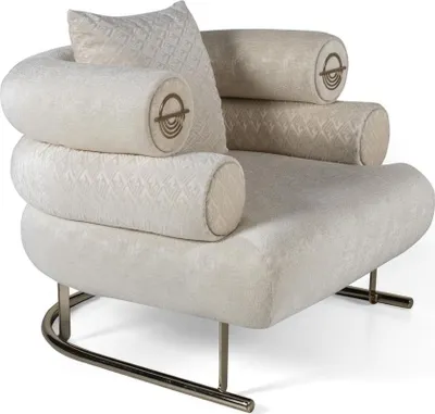 Produktbild von Sessel Weiß Club Lounge Designer Moderne Sessel 1 Sitzer Polster
