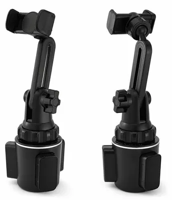 Produktbild von Smartphone-Autohalterung DH-13 für KFZ Dosenhalterung, 50-80mm, 10cm Schwanenhals, 360° drehbar, höhenverstellbar, mit Schutzhülle