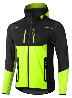 Productafbeelding van Softshelljas - Waterdicht - Ademend - Heren - Zwart - Voor fietsen en wandelen