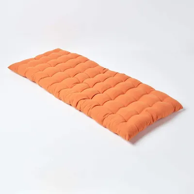 Produktbild von HOMESCAPES 2er Bankauflage orange 100% Baumwolle
