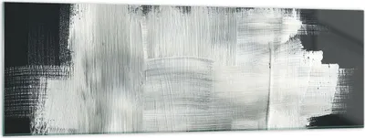 Produktbild von Bilder auf glas - Einteilig - Abstraktion Schwarz Weiß - 160x50cm - Glasbilder - Wandbilder - Bilder - zum Aufhängen bereit - Wanddekoration aus Glas - Glas Bilder - Wandbild auf Glas - GAB160x50-4173