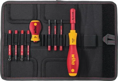 Produktbild von Schraubendrehersatz SlimVario® 9-tlg.m.Wechselkl.VDE isol.WIHA