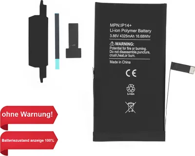 Produktbild von OEM Ersatzakku Akku Batterie Battery (dekodiert / ohne Warnung) 4323 mAh für iPhone 14 Plus & Werkzeug