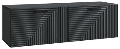 Image de vidaXL Meuble TV mural Noir 98 x 31 x 30 cm Panneau de particules