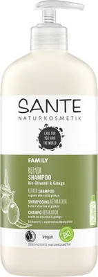 SZAMPON REGENERUJĄCO - NAPRAWCZY OLIWA Z OLIWEK I PROTEINY GROCHU ECO 500 ml - SANTE