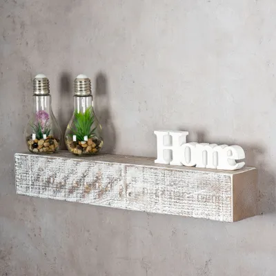 Produktbild von levandeo Wandregal Holz Massiv 60x10cm Shabby Chic Wandboard Regal Vintage Bord