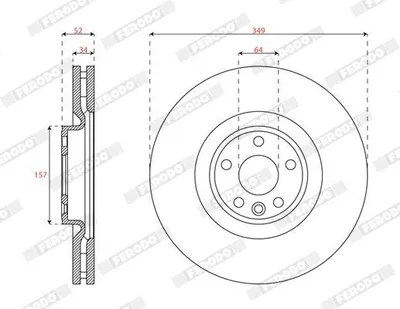 Produktbild von 2x FERODO Bremsscheibe DDF3051C-1 für LAND ROVER Range Rover Evoque (L538) 52mm