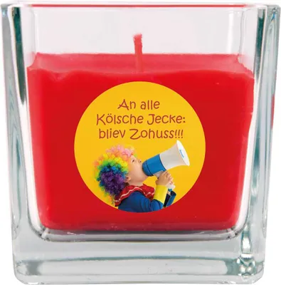 Zdjęcie produktu dla Karnawałowa świeca zapachowa w słoiku - wiele motywów do wyboru, - czas palenia do 110 godzin