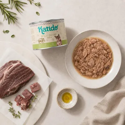 Productafbeelding van KATIDO Dzik: Volwaardig natvoer voor katten, 200g