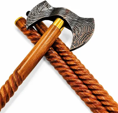Productafbeelding van Omgoods - Houten Wandelstok met Koper Handgreep