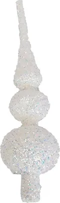 Productafbeelding van Kunststof kerstboomtop, 28 cm, wit