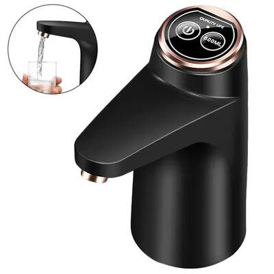 Produktbild von Elektrische Wasserpumpe,Tragbare Trinkwasserpumpe,USB Trinkwasserpumpe mit Ein-Knopf-Bedienung, leise,wiederaufladbar, Schwarz