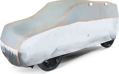 Produktbild von WALSER Hagelschutz Abdeckplane Auto, Autogarage Abdeckung, Abdeckplane Auto Basic, Auto Hagelschutzplane, Abdeckung Auto 100% Polyester, Auto Vollgarage, Auto Abdeckung Größe 9 - grau-silber
