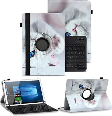 Produktbild von Schutzhülle für Blackview Tab 7 Pro / 7 Bluetooth Hülle Tasche QWERTZ TastaturFarben:Motiv 10