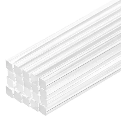 Acryl-Vierkantstäbe 20er-Pack, 4x200 mm, transparent