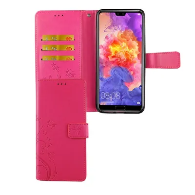 Produktbild von Huawei P20 Pro Handy Hülle Schutz-Tasche Cover Flip-Case Kartenfach Pink
