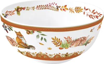 Produktbild von Müslischale Forest Dream mit Fuchs und Rehkitz D. 15cm aus Porzellan Easy Life