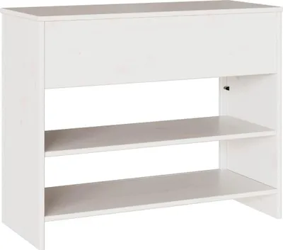 Zdjęcie produktu dla Konsola Drammen Biały 89,5 x 37 x 73 cm Lite drewno sosnowe