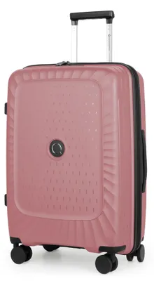 Image de Kotti - Valise de voyage extensible, coque rigide en PP robuste, valise à roulettes durable, taille M / 65 cm / 65-74 L / pour 15-20 kg de bagages - Valise à roulettes rigide, avec serrure TSA, couleur rose