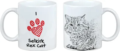 Immagine prodotto di Selkirk Rex Gatto I - Tazza con gatto, adorabile tazza con grafica, regalo con la tua foto del marchio Art-Dog