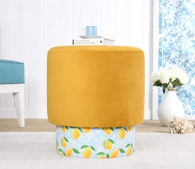 Produktbild von Hanah Home, Colyos 8854, Sitzpuff, 50 % BAUMWOLLE / 50 % LEINEN, Mehrfarbig, 43 x 43 x 46 cm
