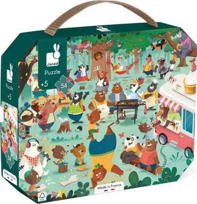 Produktbild von Janod Puzzle Die Bärenfamilie 54 Stücke Mehrfarbig 5-7 Years Kinder Mehrfarbig 5-7 Years