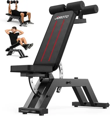 Productafbeelding van Verstelbare halterbank, multifunctionele trainingsbank geschikt voor een belasting tot 880 lbs (400 kg), met 8 verstelbare standen voor de rugleuning en 5 verstelbare standen voor de zitting, ideaal voor een volledige lichaamstraining