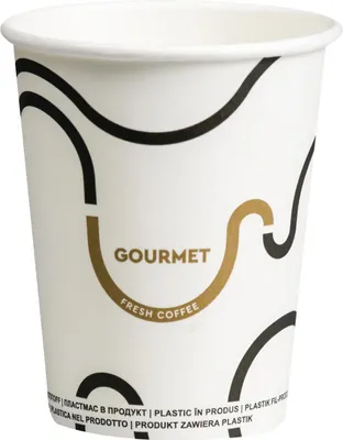 Produktbild von 100x Kaffeebecher CoffeeToGo Pappbecher GOURMET WHITE Fresh Coffee 200ml